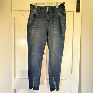 SHEIN Dark Blue Ankle & Cropped Jeans